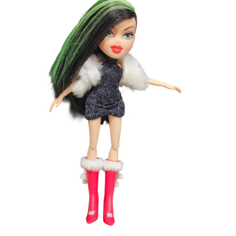 Bratz Midnight Dance Jade Doll Black Green Hair Flocked Side Shave MGA 2005